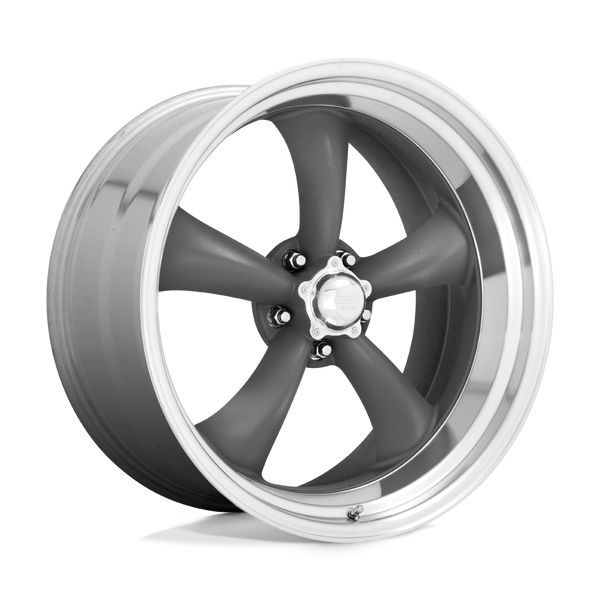 VN215 Classic TORQ Thrust II Cast Aluminum Wheel in Mag Gray Machined Lip Finish from American Racing Wheels - View 1