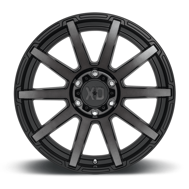 XD847 Outbreak Cast Aluminum Wheel - Satin Black With Gray Tint