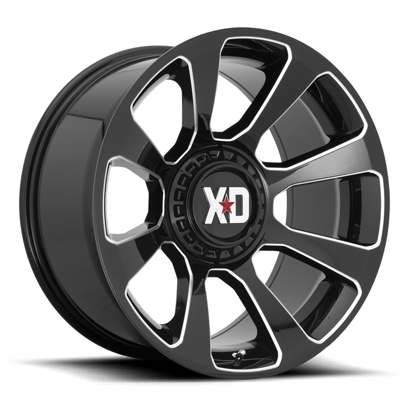 XD854 Reactor Cast Aluminum Wheel - Gloss Black Milled