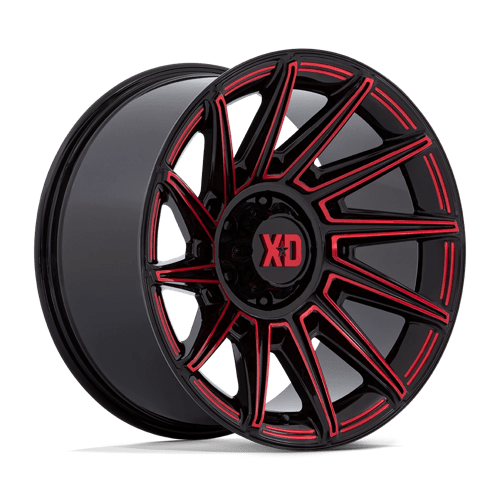 XD867 Specter Cast Aluminum Wheel in Gloss Black with Red Tint Finish from XD Wheels - View 2
