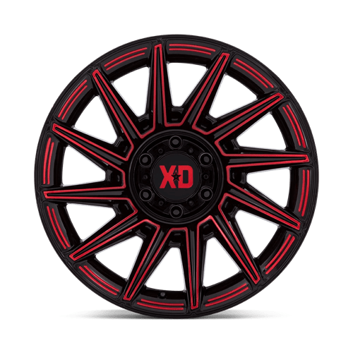 XD867 Specter Cast Aluminum Wheel in Gloss Black with Red Tint Finish from XD Wheels - View 5