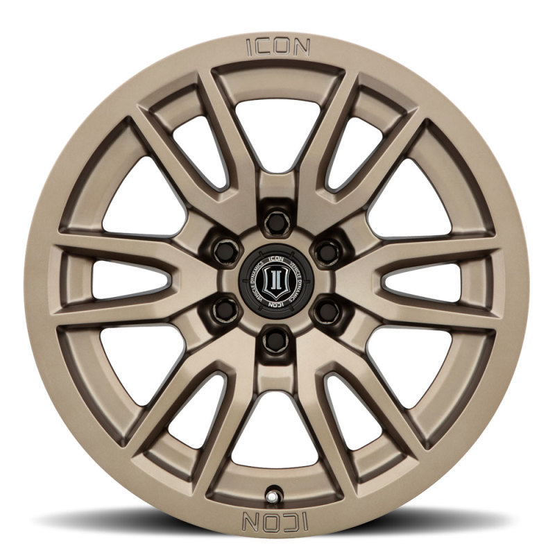 ICON Vector 6 17x8.5 6x5.5 0mm Offset 4.75in BS 106.1mm Bore Bronze Wheel
