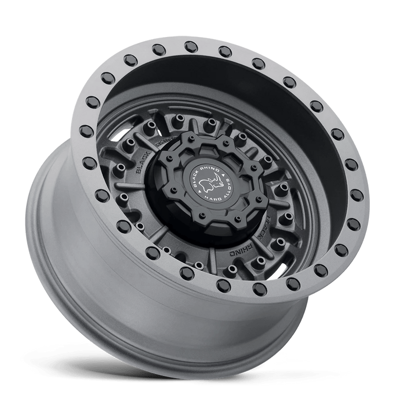 Black Rhino Abrams Cast Aluminum Wheel - Textured Matte Gunmetal