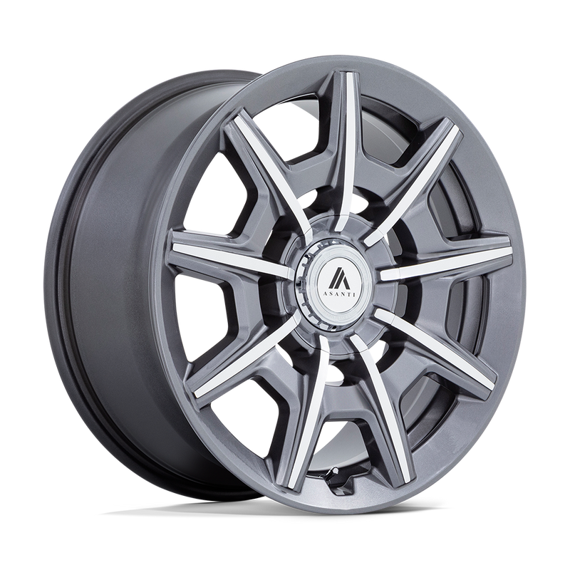 ABL-41 Esquire Cast Aluminum Wheel in Gloss Anthracite Bright Machined Finish from Asanti Wheels - View 1