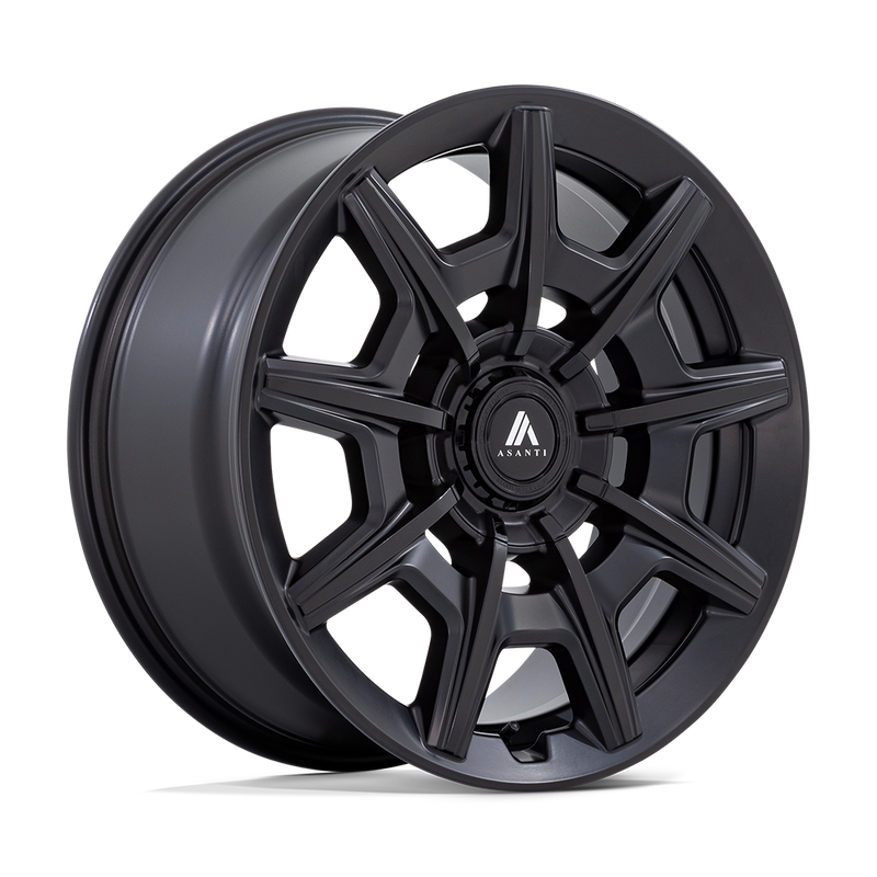 ABL-41 Esquire Cast Aluminum Wheel in Satin Black with Gloss Black Face Finish from Asanti Wheels - View 1