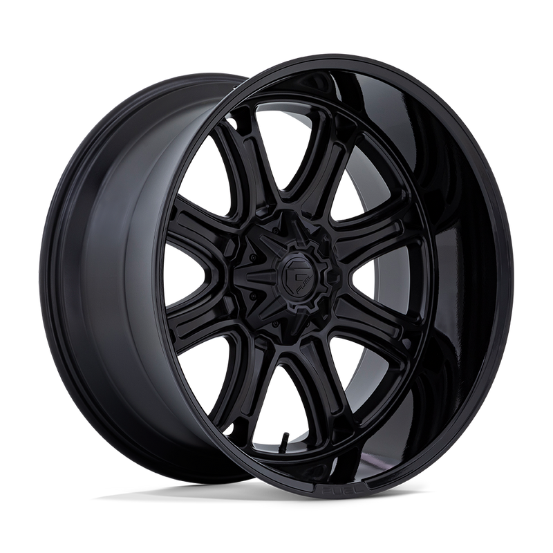 Darkstar Cast Aluminum Wheel in Matte Black with Gloss Black Lip Finish from Fuel Wheels - View 1