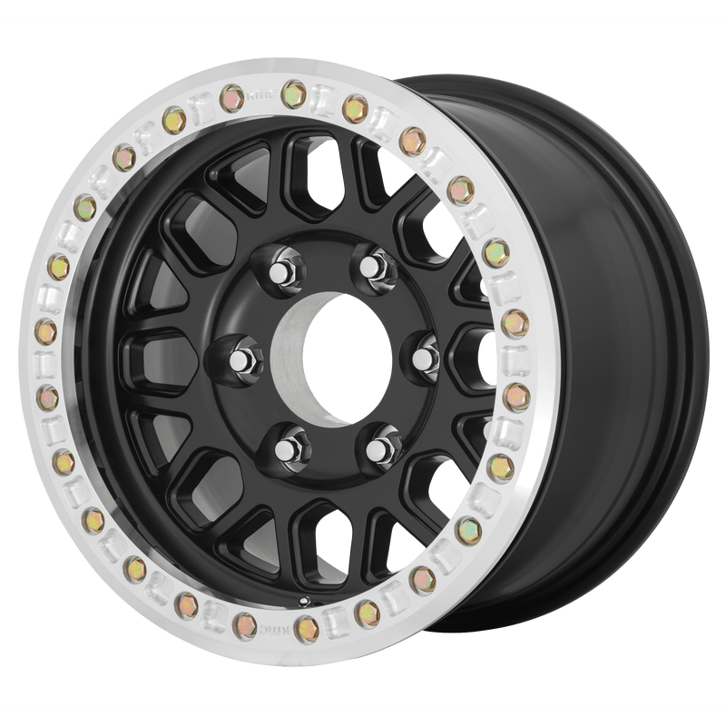 KMC Grenade Desert Beadlock Cast Aluminum Wheel (KM234) - Satin Black