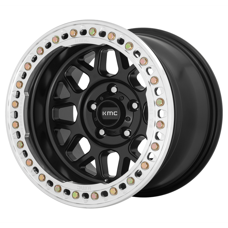 KMC Grenade Crawl Beadlock Cast Aluminum Wheel (KM235) - Satin Black
