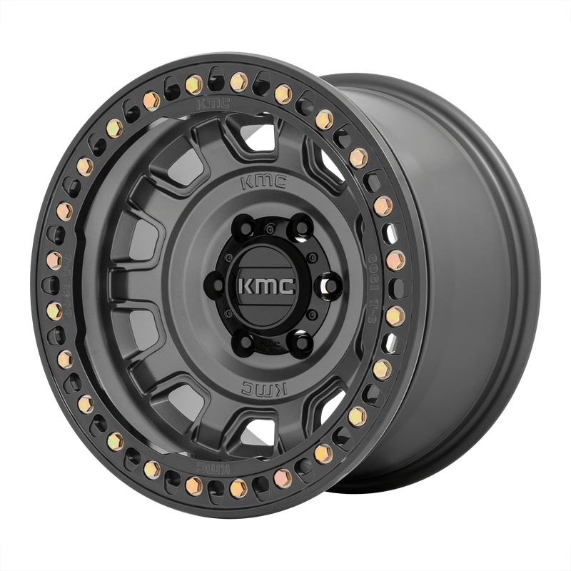 KMC Tank Beadlock Cast Aluminum Wheel (KM236) - Anthracite