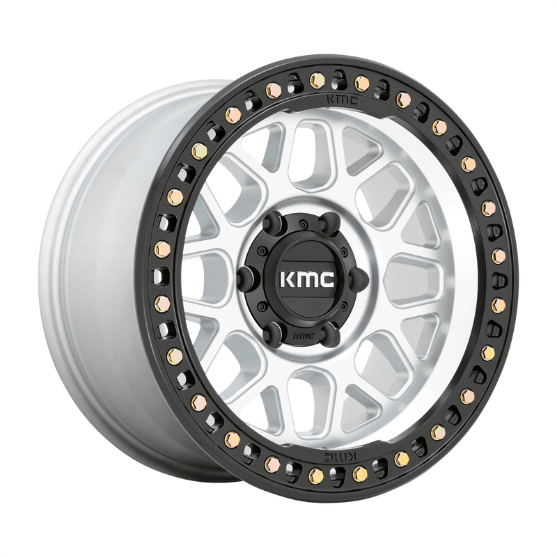 KMC GRS Cast Aluminum Wheel (KM549) - Machined With Satin Black Lip