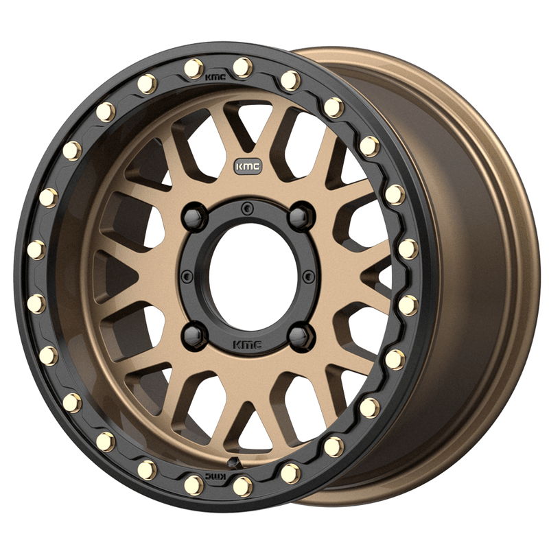 KMC Grenade Beadlock Cast Aluminum Wheel (KS235) - Satin Bronze
