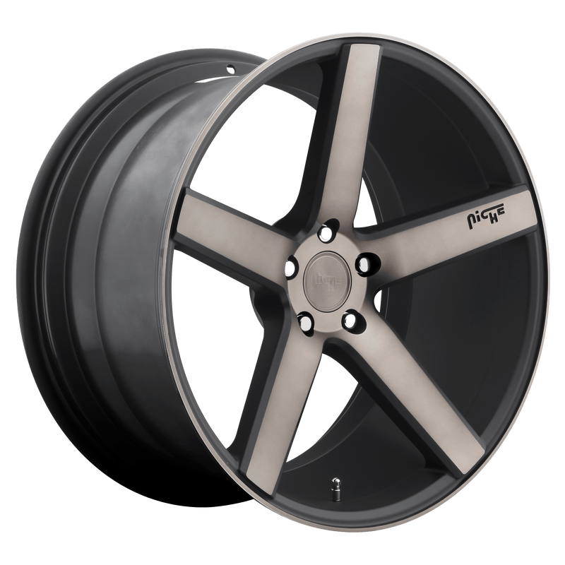 Niche M134 Milan Cast Aluminum Wheel - Matte Black Machined With Double Dark Tint