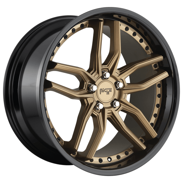Niche M195 Methos Cast Aluminum Wheel - Matte Bronze Black Bead Ring