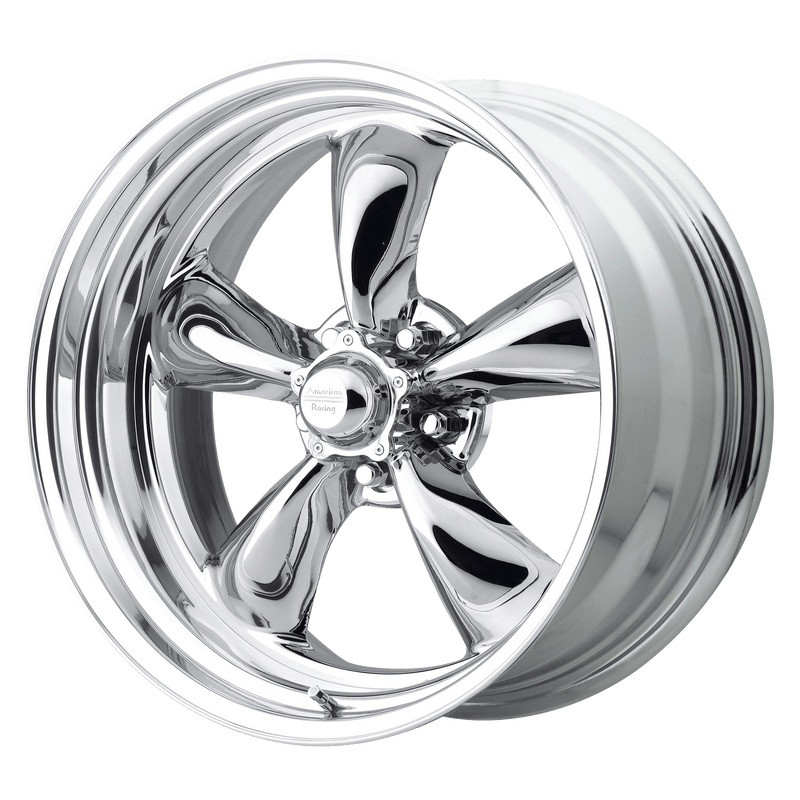American Racing Vintage VN405 Custom TORQ Thrust Cast Center Forged Barrel Wheel - Two-piece Chrome With Polished Barrel