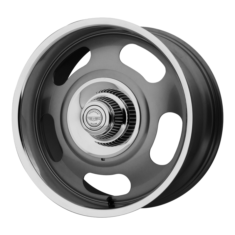 American Racing Vintage VN506 Cast Aluminum Wheel - Mag Gray Center With Polished Lip