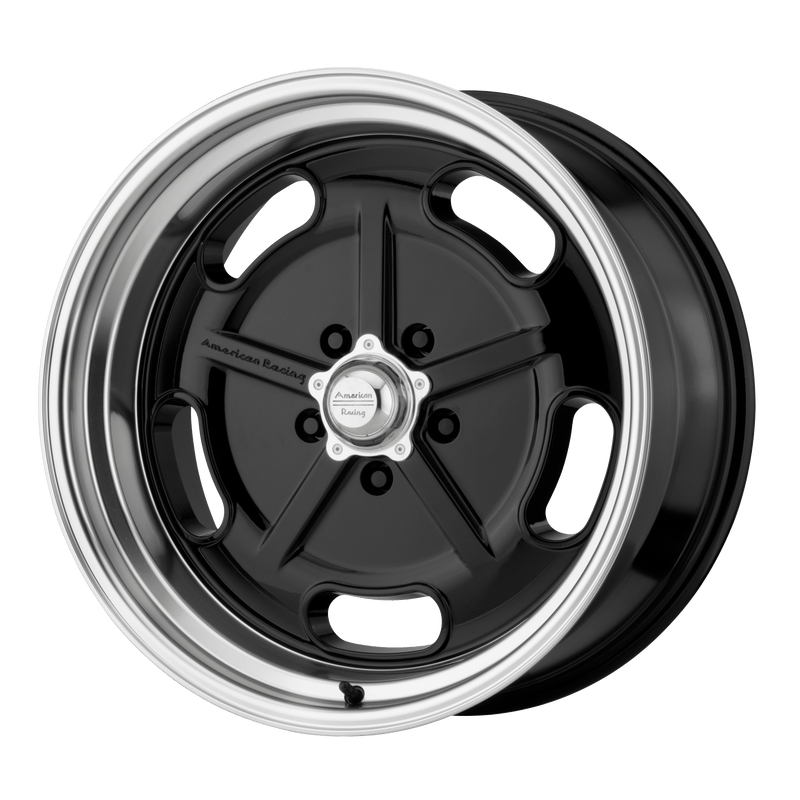American Racing Vintage VN511 Salt Flat Cast Aluminum Wheel - Gloss Black With Diamond Cut Lip