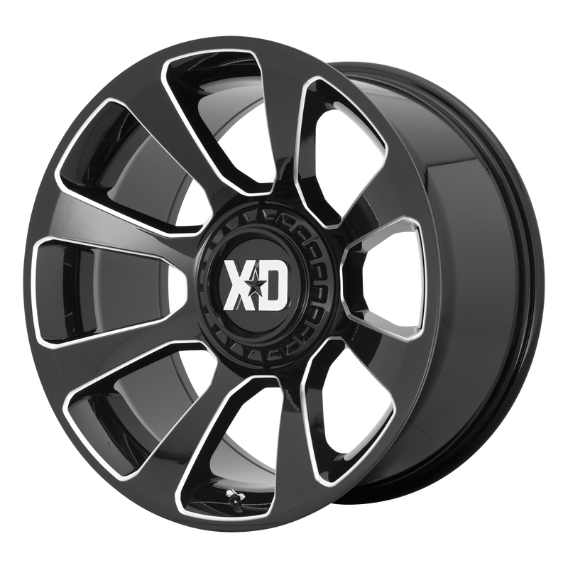 XD854 Reactor Cast Aluminum Wheel - Gloss Black Milled