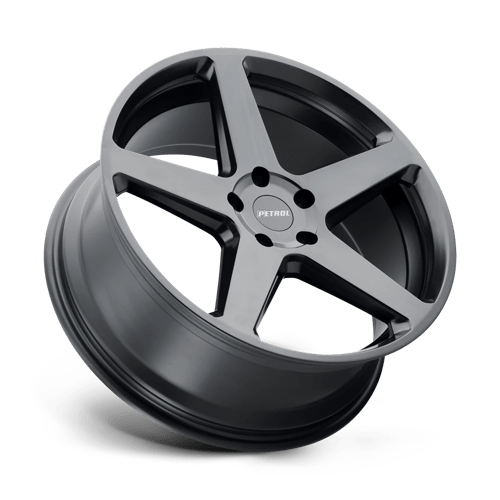 P2C Cast Aluminum Wheel in Semi Gloss Black Finish from Petrol Wheels - View 3