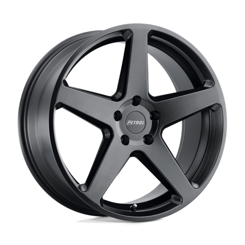 P2C Cast Aluminum Wheel in Semi Gloss Black Finish from Petrol Wheels - View 2