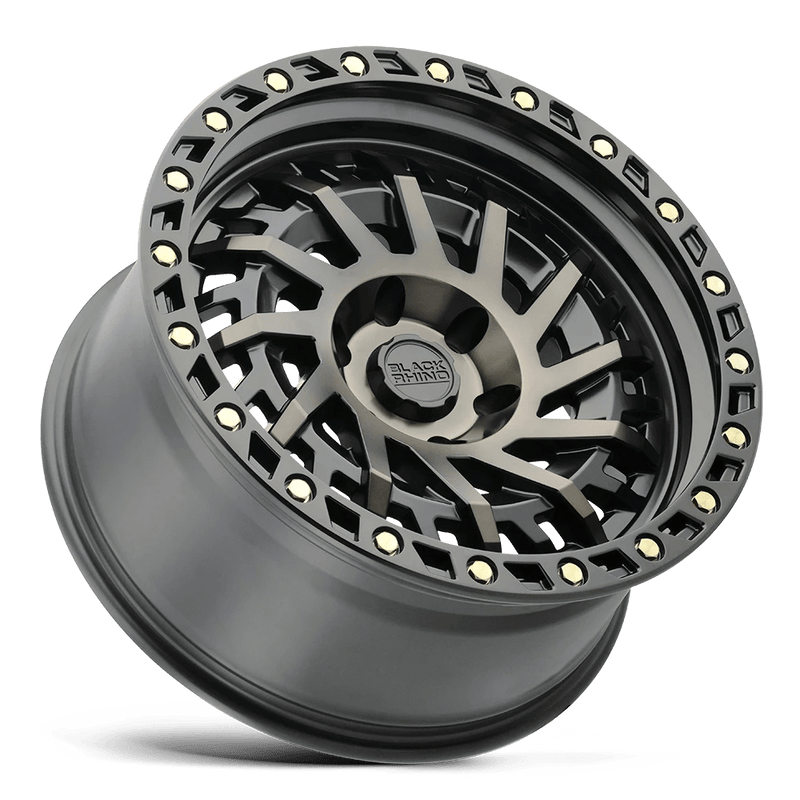 Black Rhino Shredder Cast Aluminum Wheel - Matte Black With Machined Dark Tint